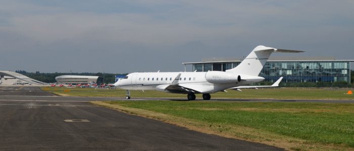 Private Jet Plane at Farnborough Airport