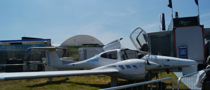 Small plane at Farnborough Air Show
