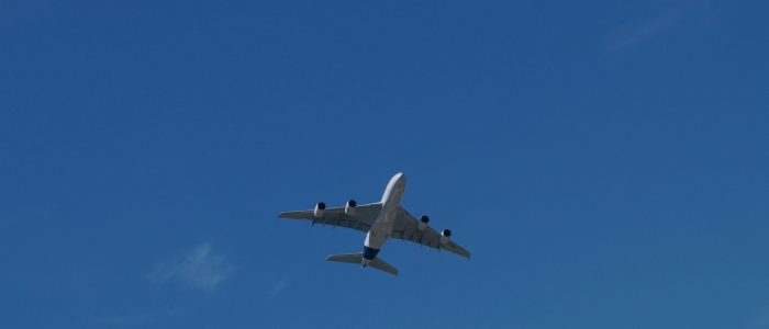 A plane flying at Farnborough Air Show